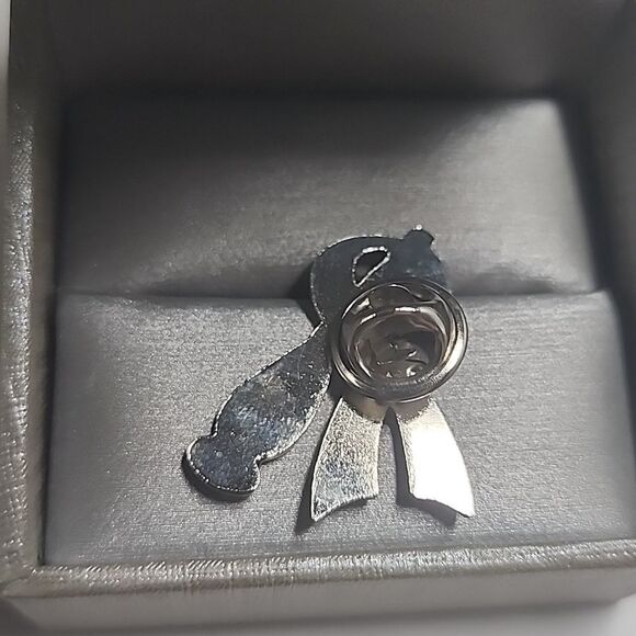 PAMPERED CHEF...“Help Whip Cancer”.Pink Ribbon Lapel Pin Breast Cancer Awareness - Picture 2 of 2